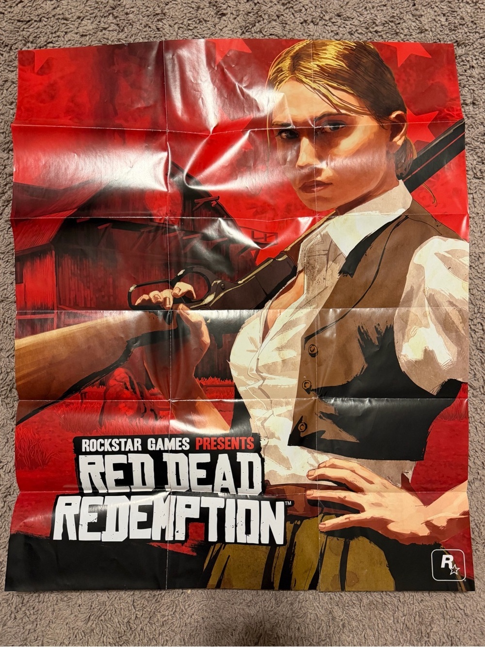 Red Dead Redemption Double-Sided MAP And Poster ONLY